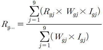 시·도별 지가지수 산식이미지: R아래첨자:g··· = 위첨자:9∑아래첨자:j=1 (R아래첨자:gj × W아래첨자:gj × I아래첨자:gj) / 위첨자:9∑아래첨자:j=1 (W아래첨자:gj × I아래첨자:gj)